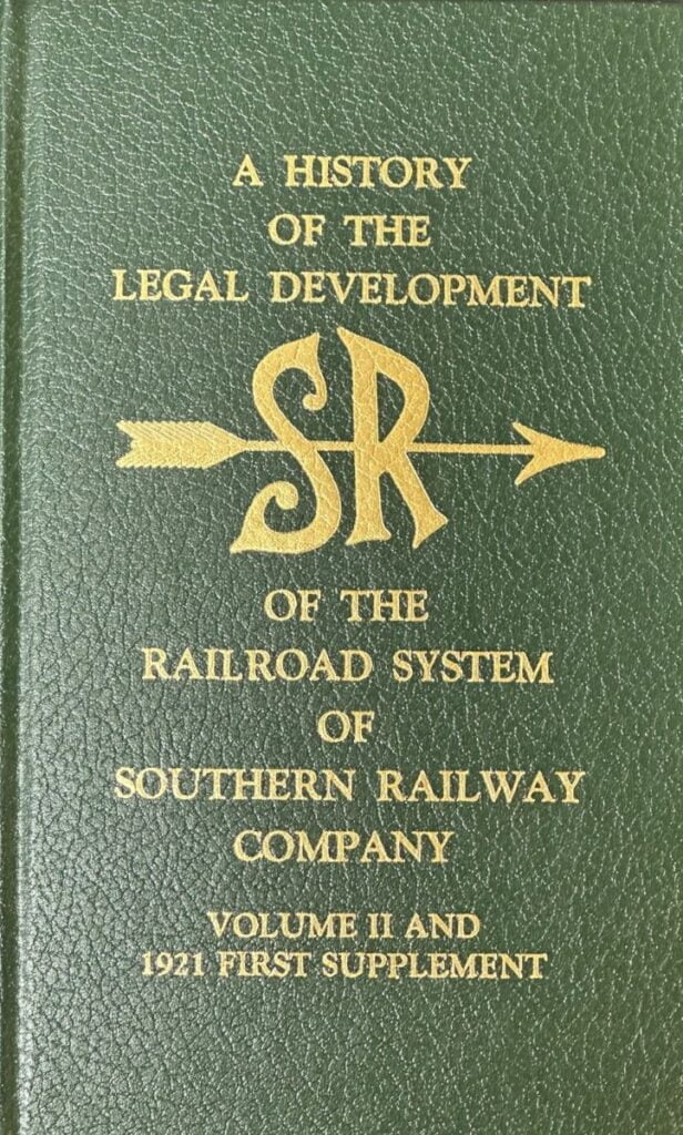 Southern Railway Legal History — Southern Railway Historical Association