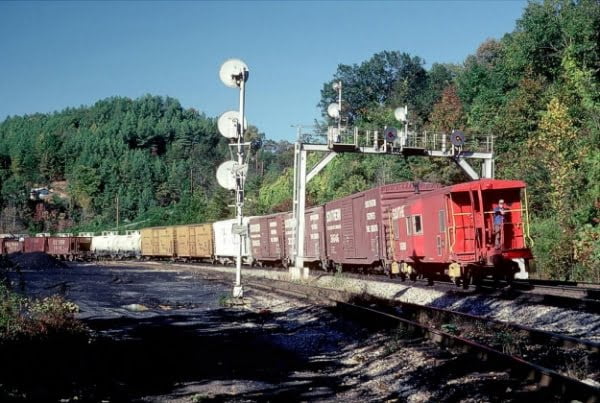 Northbound Freight at Oakdale, Tenn.
