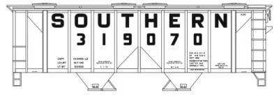 covered hopper decal