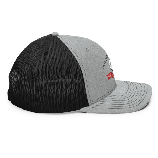 snapback trucker cap heather grey black right side 667b781adb289